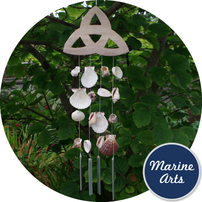 - Natural Wood Triquetra Wind Chime
