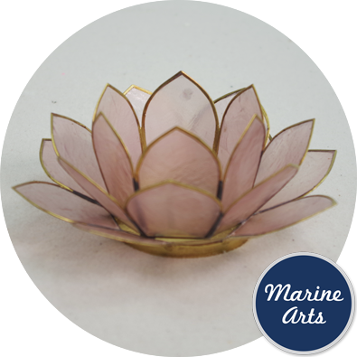 8571 - Capiz Lotus Flower - Light Pink 100mm